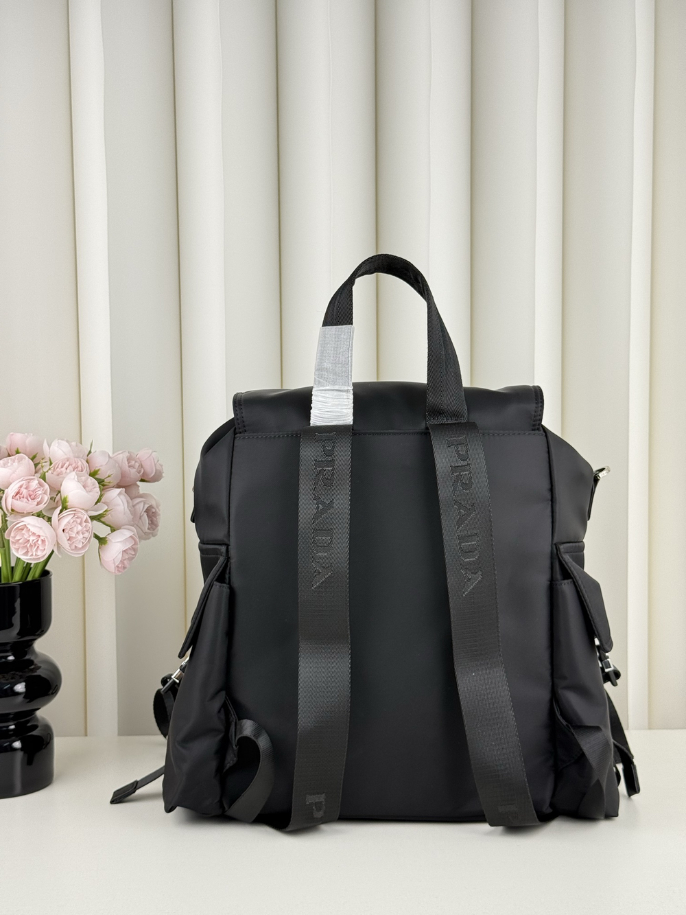🌹Prada Re-Nylon Drawstring Backpack Triangle Logo - Picture 3 of 9
